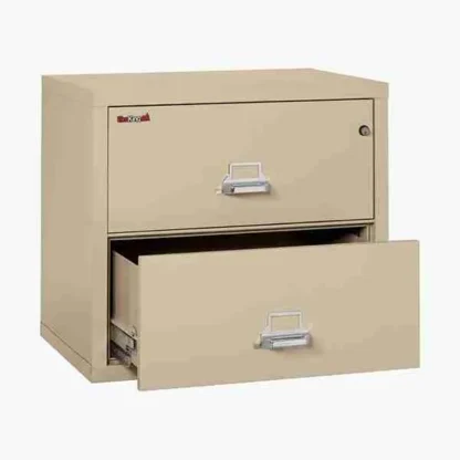 FireKing 2-3122-C Lateral Fire File Cabinet in Parchment with UL High-Security Key Lock