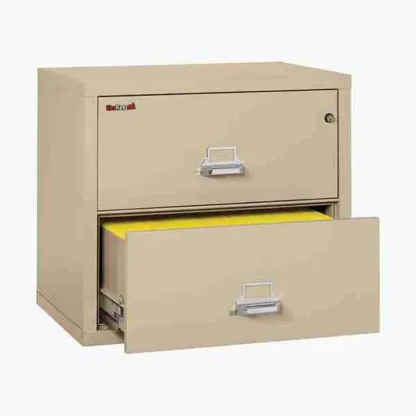 FireKing 2-3122-C Lateral Fire File Cabinet in Parchment with UL High-Security Key Lock