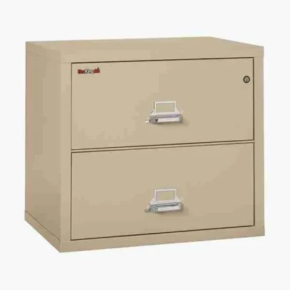 FireKing 2-3122-C Lateral Fire File Cabinet in Parchment with UL High-Security Key Lock