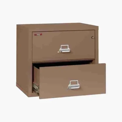 FireKing 2-3122-C Lateral Fire File Cabinet in Tan with UL High-Security Key Lock