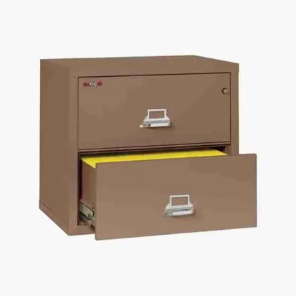 FireKing 2-3122-C Lateral Fire File Cabinet in Tan with UL High-Security Key Lock