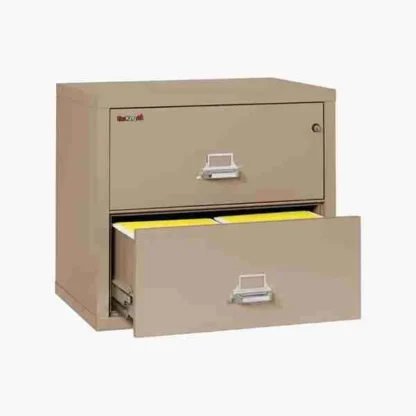 FireKing 2-3122-C Lateral Fire File Cabinet in Taupe with UL High-Security Key Lock