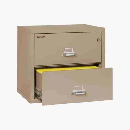 FireKing 2-3122-C Lateral Fire File Cabinet in Taupe with UL High-Security Key Lock