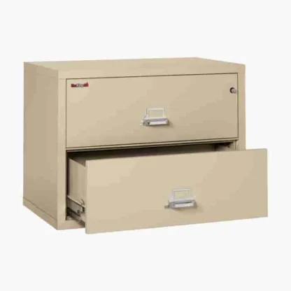 FireKing 2-3822-C Lateral Fire File Cabinet in Parchment with UL High-Security Key Lock