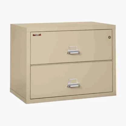 FireKing 2-3822-C Lateral Fire File Cabinet in Parchment with UL High-Security Key Lock