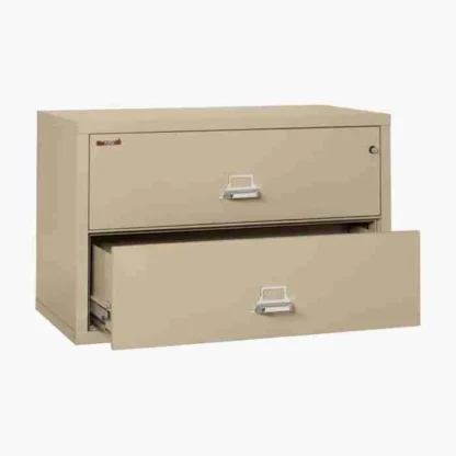 FireKing 2-4422-C Lateral Fire File Cabinet in Parchment with UL High-Security Key Lock