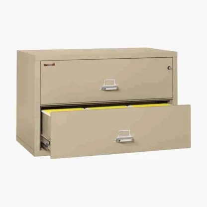 FireKing 2-4422-C Lateral Fire File Cabinet in Parchment with UL High-Security Key Lock