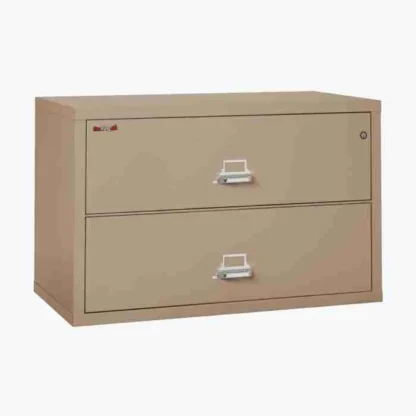 FireKing 2-4422-C Lateral Fire File Cabinet in Taupe with UL High-Security Key Lock