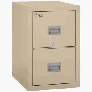 FireKing 2P1825-C 2-Drawer Patriot Vertical File Cabinet in Parchment Color with UL High-Security Key Lock