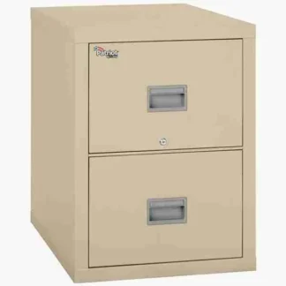 FireKing 2P1831-C 2-Drawer Letter-Sized Patriot Vertical File Cabinet in Parchment Color with UL High-Security Key Lock