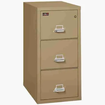 FireKing 3-1943-2 Two-Hour Vertical Fire File Cabinet in Sand with UL High-Security Key Lock