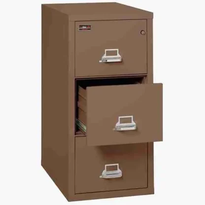 FireKing 3-1943-2 Two-Hour Vertical Fire File Cabinet in Tan with UL High-Security Key Lock