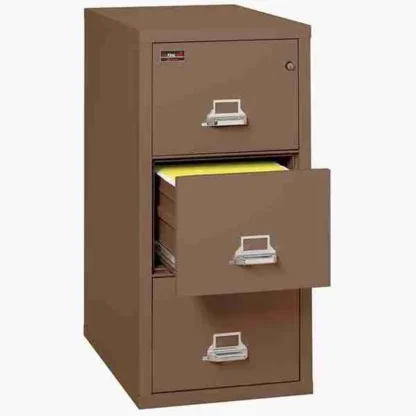 FireKing 3-1943-2 Two-Hour Vertical Fire File Cabinet in Tan with UL High-Security Key Lock