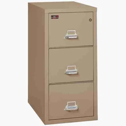 FireKing 3-1943-2 Two-Hour Vertical Fire File Cabinet in Taupe with UL High-Security Key Lock