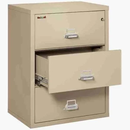 FireKing 3-3122-C Fire File Cabinet in Parchment with UL High-Security Key Lock