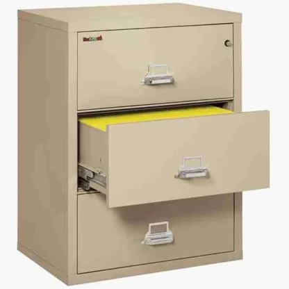 FireKing 3-3122-C Fire File Cabinet in Parchment with UL High-Security Key Lock