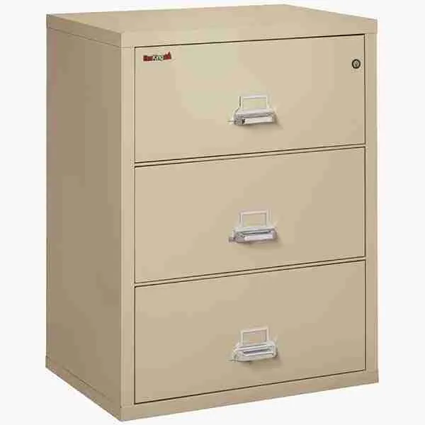 FireKing 3-3122-C Fire File Cabinet in Parchment with UL High-Security Key Lock