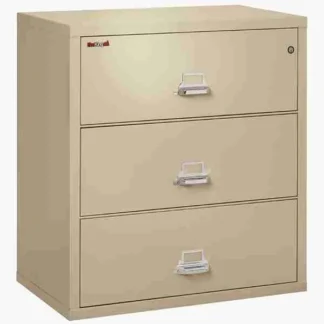 FireKing 3-3822-C Lateral Fire File Cabinet in Parchment with UL High-Security Key Lock