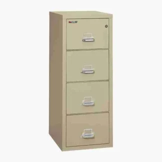 FireKing 4-1825-C Fire File Cabinet in Parchment with UL High-Security Key Lock