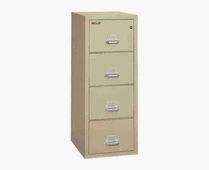 FireKing 4-1825-C Fire File Cabinet in Parchment with UL High-Security Key Lock