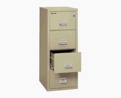 FireKing 4-1825-C Fire File Cabinet in Parchment with UL High-Security Key Lock