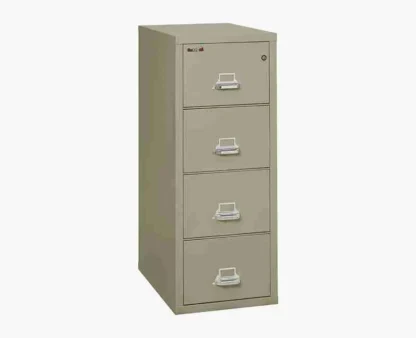 FireKing 4-1831-C Fire-Rated Vertical File Cabinet with UL High-Security Key Lock in Pewter