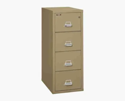 FireKing 4-1831-C Fire-Rated Vertical File Cabinet with UL High-Security Key Lock in Sand