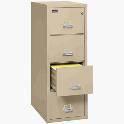 FireKing 4-1956-2 Two-Hour Vertical Fire File Cabinet in Parchment with UL High-Security Key Lock