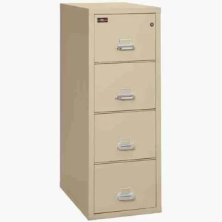 FireKing 4-1956-2 Two-Hour Vertical Fire File Cabinet in Parchment with UL High-Security Key Lock