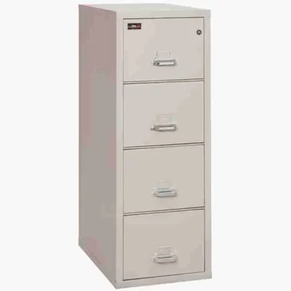 FireKing 4-1956-2 Two-Hour Vertical Fire File Cabinet in Platinum with UL High-Security Key Lock