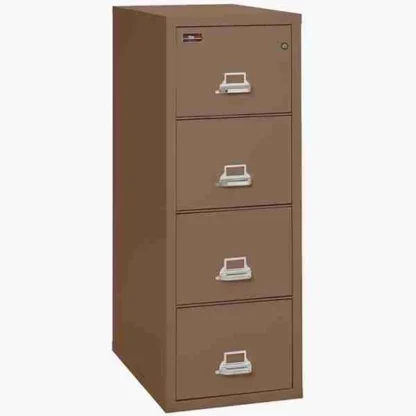 FireKing 4-1956-2 Two-Hour Vertical Fire File Cabinet in Tan with UL High-Security Key Lock