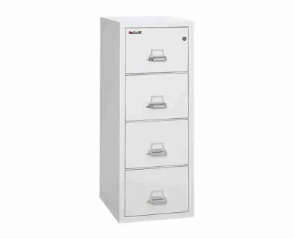 FireKing 4-2125-C Fire-Rated Vertical File Cabinet with UL High-Security Key Lock in Arctic White