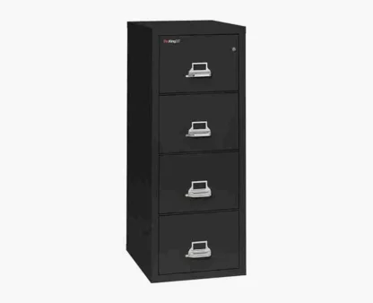 FireKing 4-2125-C Fire-Rated Vertical File Cabinet with UL High-Security Key Lock in Black