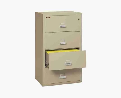 FireKing 4-3122-C Lateral Fire-Rated File Cabinet with UL High-Security Key Lock in Parchment