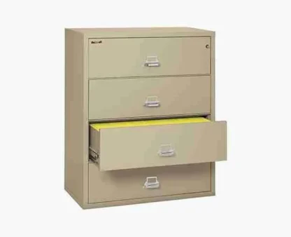 FireKing 4-4422-C Lateral Fire Rated File Cabinet in Parchment Color with UL High-Security Key Lock