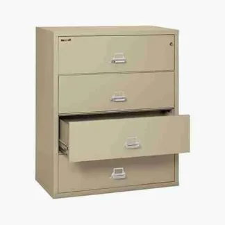 FireKing 4-4422-C Lateral Fire Rated File Cabinet in Parchment Color with UL High-Security Key Lock