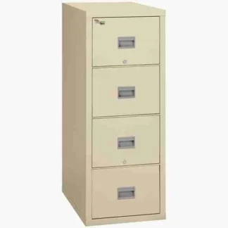 FireKing 4P1825-C 4-Drawer Patriot Vertical File Cabinet in Parchment Color with UL High-Security Key Lock