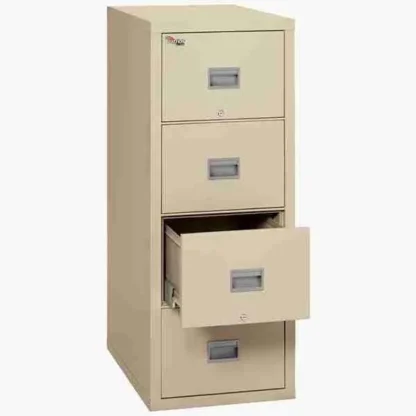 FireKing 4P1825-C 4-Drawer Patriot Vertical File Cabinet in Parchment Color with UL High-Security Key Lock