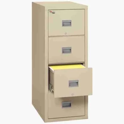 FireKing 4P1831-C Letter-Sized Patriot Vertical File Cabinet in Parchment Color with UL High-Security Key Lock