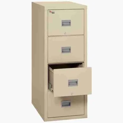 FireKing 4P1831-C Letter-Sized Patriot Vertical File Cabinet in Parchment Color with UL High-Security Key Lock