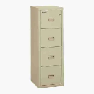 FireKing 4R-1822-C Turtle Fire-Rated Vertical File Cabinet in Parchment with UL High-Security Key Lock