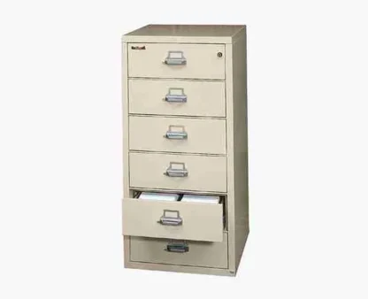 FireKing 6-2552-C Card, Check, and Note File Cabinet with UL High-Security Key Lock in Parchment