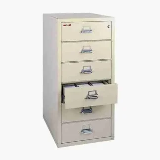 FireKing 6-2552-C Card, Check, and Note File Cabinet with UL High-Security Key Lock in Parchment