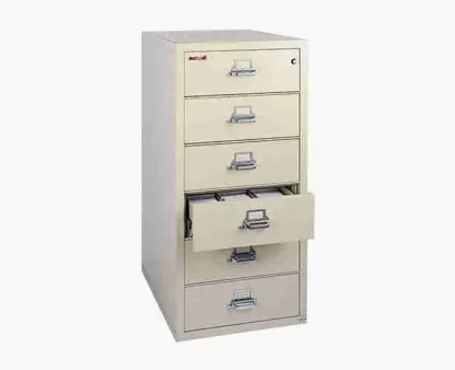 FireKing 6-2552-C Card, Check, and Note File Cabinet with UL High-Security Key Lock in Parchment