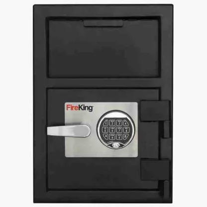 FireKing SB2014-BLEL Front-Loading Depository Safe with Electronic Lock and L-Handle