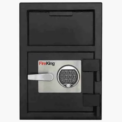 FireKing SB2414-BLEL Front-Loading Depository Safe with Electronic Lock and L-Handle