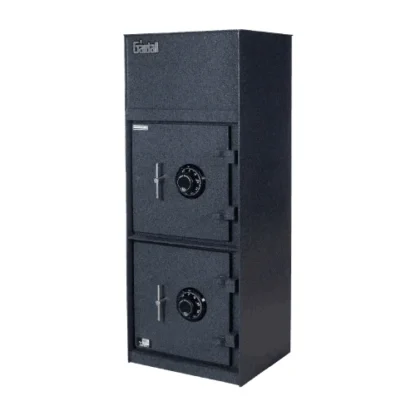 Gardall BL1337CK-KC Back Loading Double Door Depository Safe with Dual Custody Key Locks - Live Steel Locking Bolts