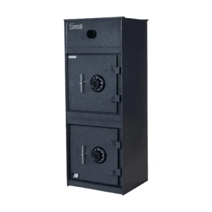 Gardall GFL1337KK Front Loading Double Door Depository Safe with Dual Key Locks and Rotary Handles