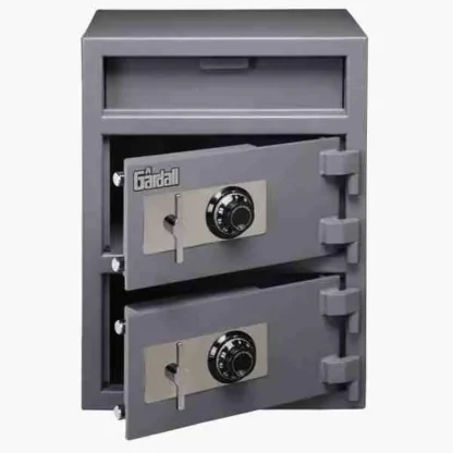 Gardall LCF2820-G-C Double Door Depository Safe with Dual Dial Combination Locks and Rotary Handles