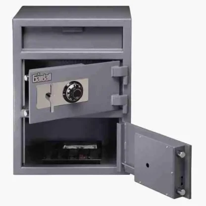 Gardall LCF2820-G-C Double Door Depository Safe with Dual Dial Combination Locks and Rotary Handles